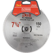 7-1/4 In. 150-Tooth Plywood Circular Saw Blade