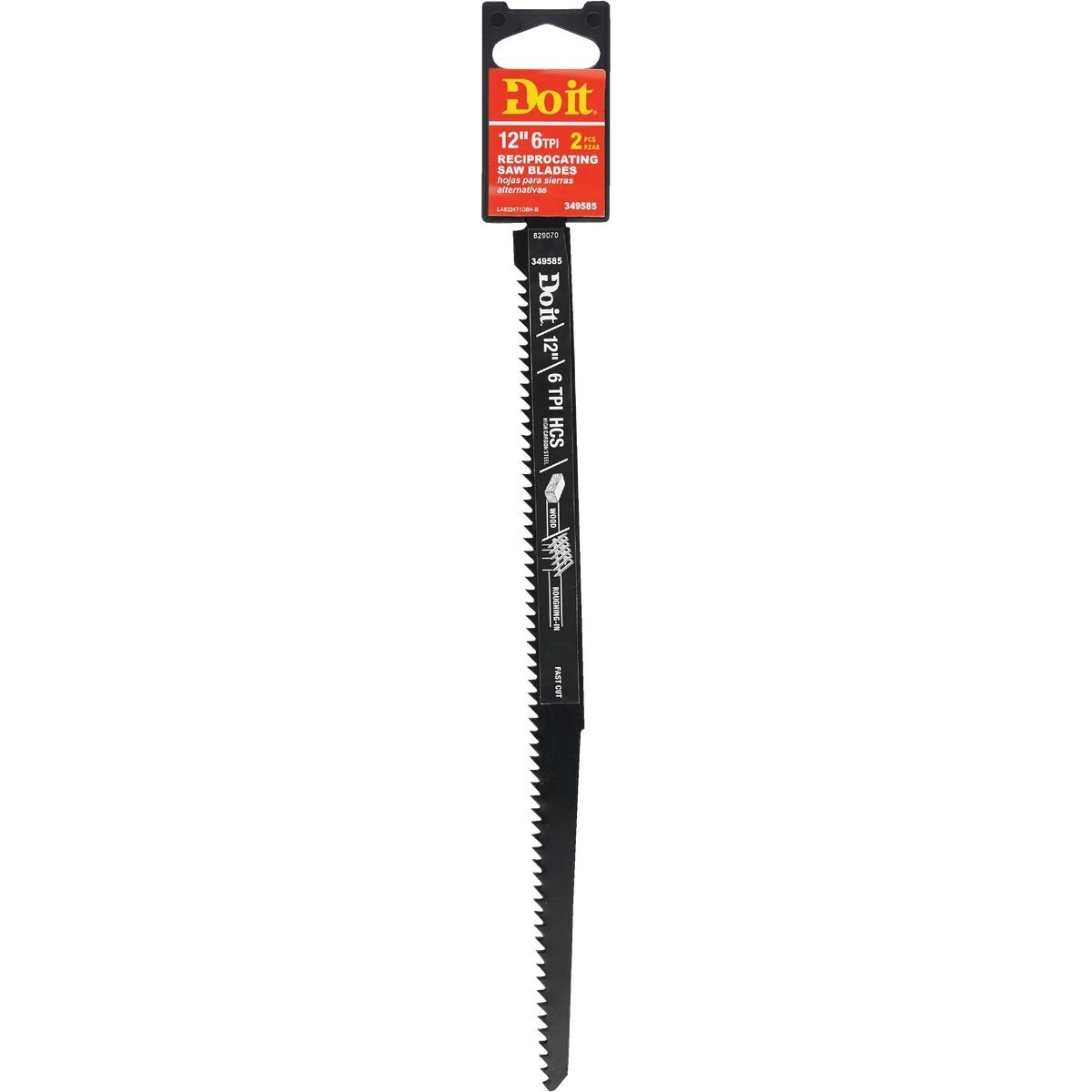 Carbon Steel 12 In. 6 TPI Wood w/Nails Reciprocating Saw Blade (2-Pack)