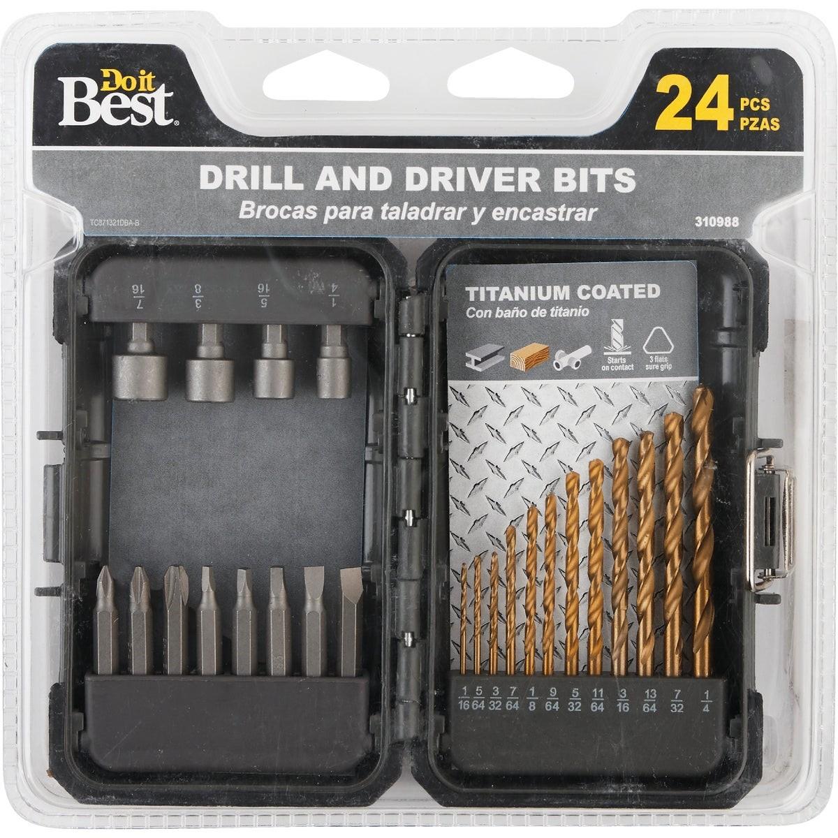 24-Piece Titanium Drill and Drive Set