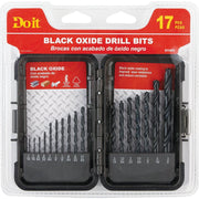 17-Piece Black Oxide Drill Bit Set, 1/16 In. thru 3/8 In.