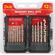 Masonry Drill Bit Set (12-Pieces)