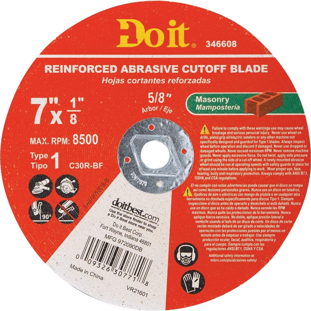 Type 1 7 In. x 1/8 In. x 5/8 In. Masonry Cut-Off Wheel