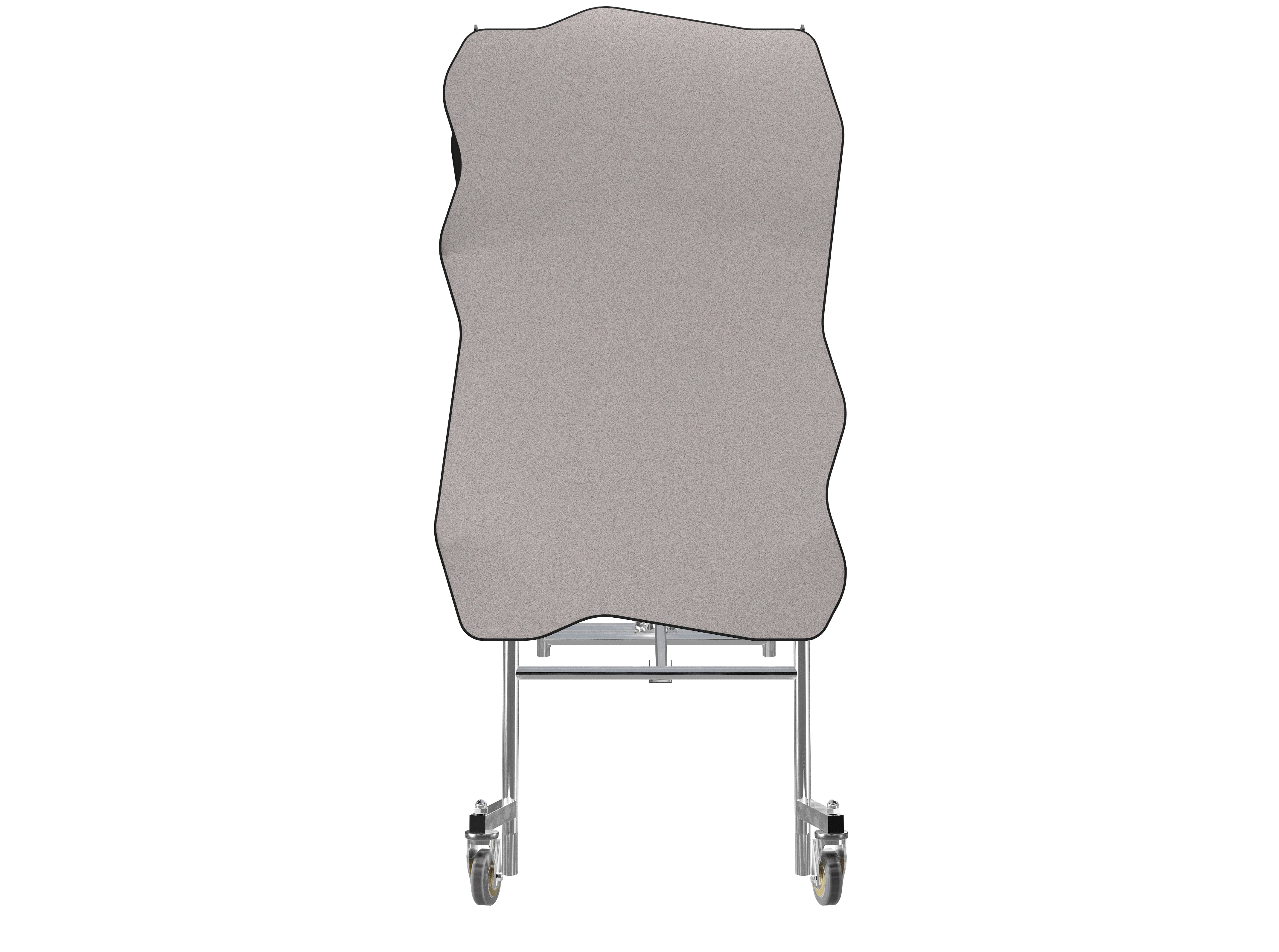 NPS® Mobile Cafeteria Table, 8' Bedrock, Plywood Core, Edge Type: Edge Banding, Frame Type: Chrome (Specify Laminate Color and Height)