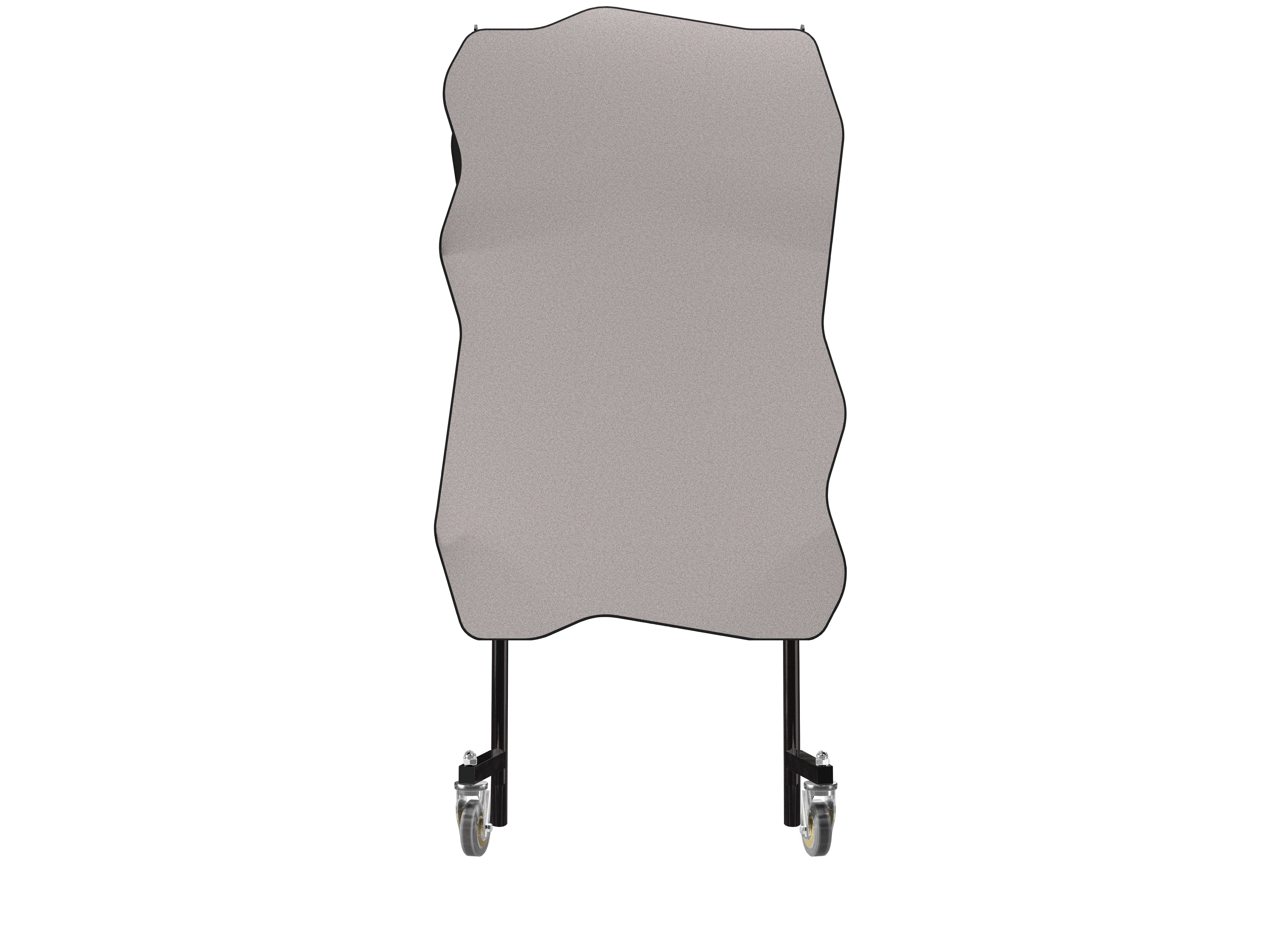 NPS® Mobile Cafeteria Table, 8' Bedrock, Particleboard Core, Edge Type: Vinyl T-Mold, Frame Type: Textured Black (Specify Laminate Color and Height)