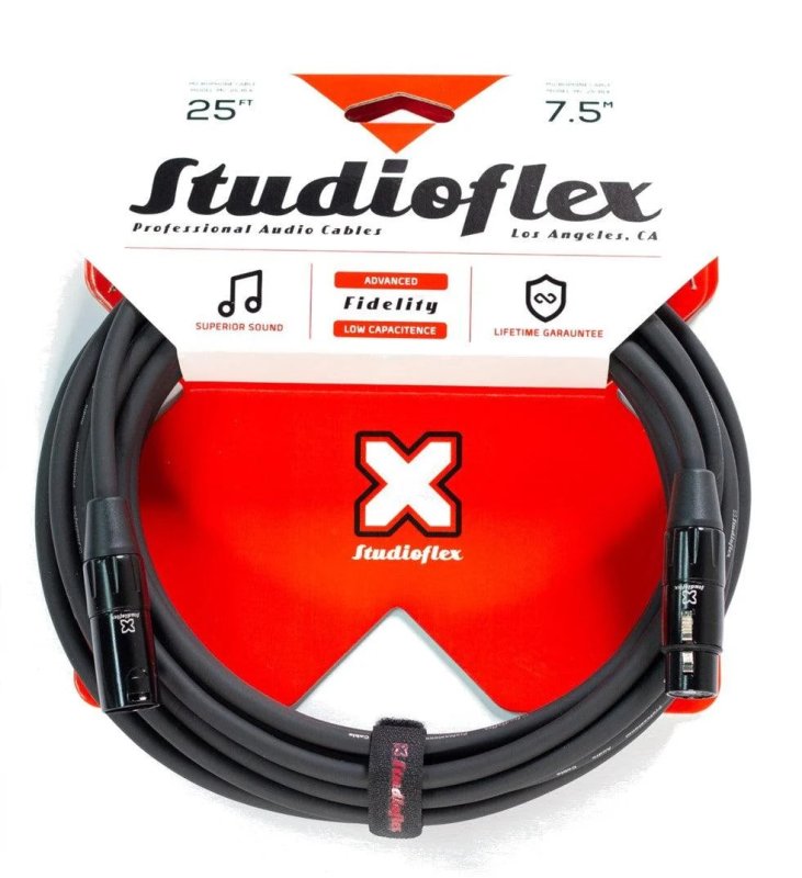 Studioflex MC-25 BLK High Definition Microphone Cable 25FT / 7.5M