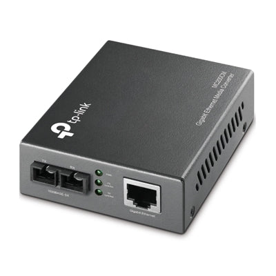 TP-Link - MC200CM - Gigabit SFP to RJ45 Fiber Media Converter - Fiber to Ethernet Converter 10/100/1000Mbps RJ45 - Black