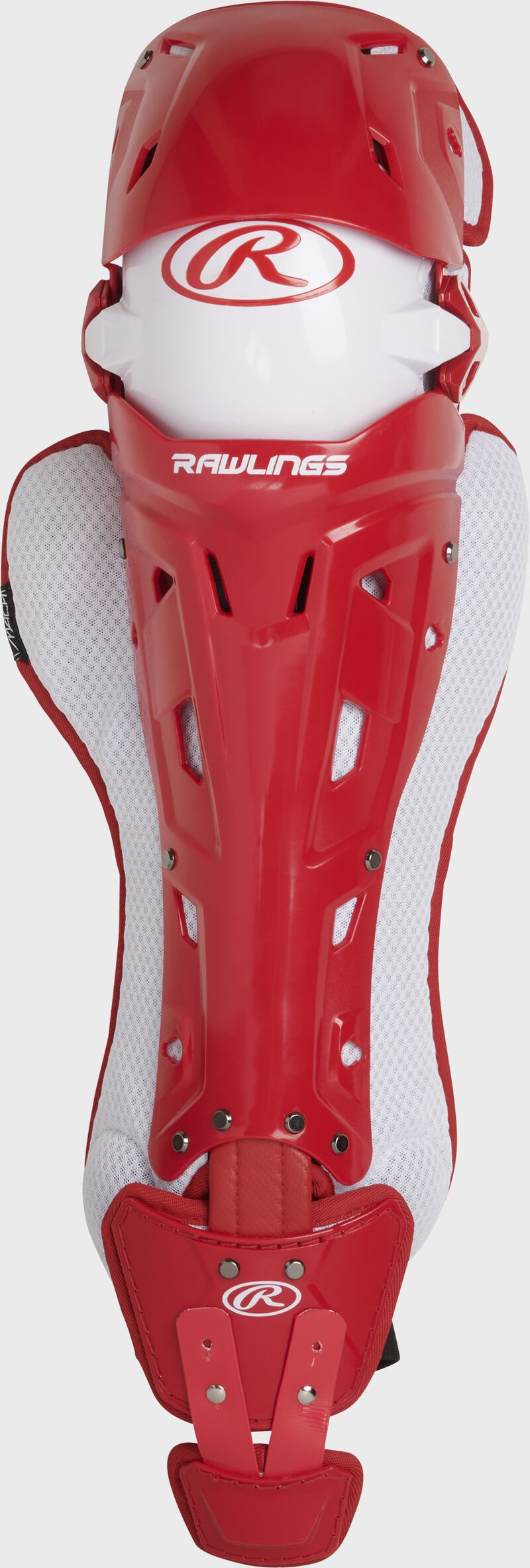 Rawlings Mach Intermediate Leg Guards - Scarlet