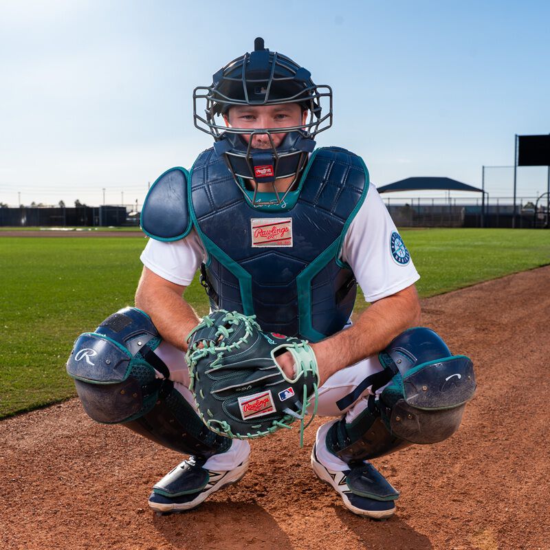 Rawlings Mach Pro Series Large Catchers Set - Navy/White