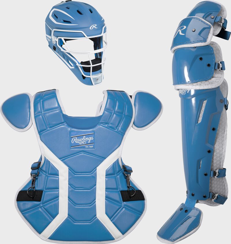 Rawlings Mach Pro Series Large Catchers Set - Columbia Blue/White