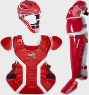 Rawlings Mach Pro Series Medium Catchers Set - Scarlet/White