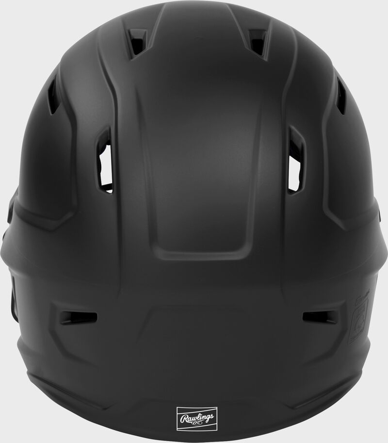 Rawlings Mach Hi-Viz Senior Matte Batting Helmet With Hi-Viz Face Guard - Black