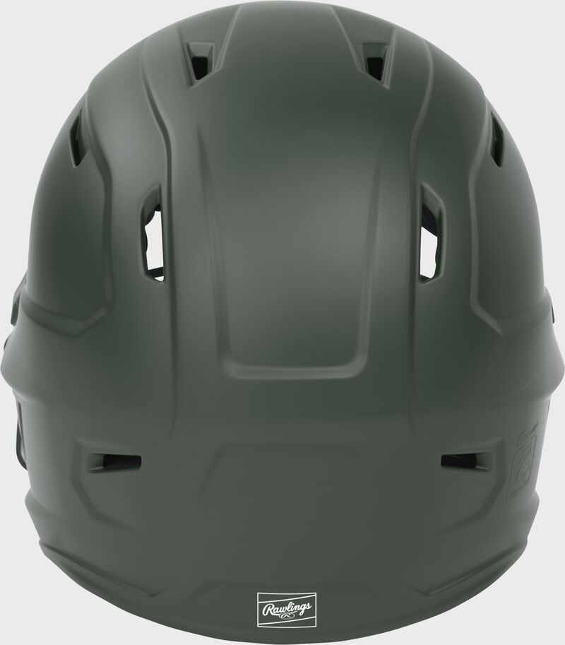 Rawlings Mach Hi-Viz Senior Matte Batting Helmet With Hi-Viz Face Guard - Dark Green