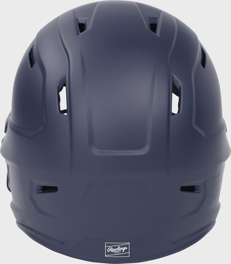 Rawlings Mach Hi-Viz Senior Matte Batting Helmet With Hi-Viz Face Guard - Navy