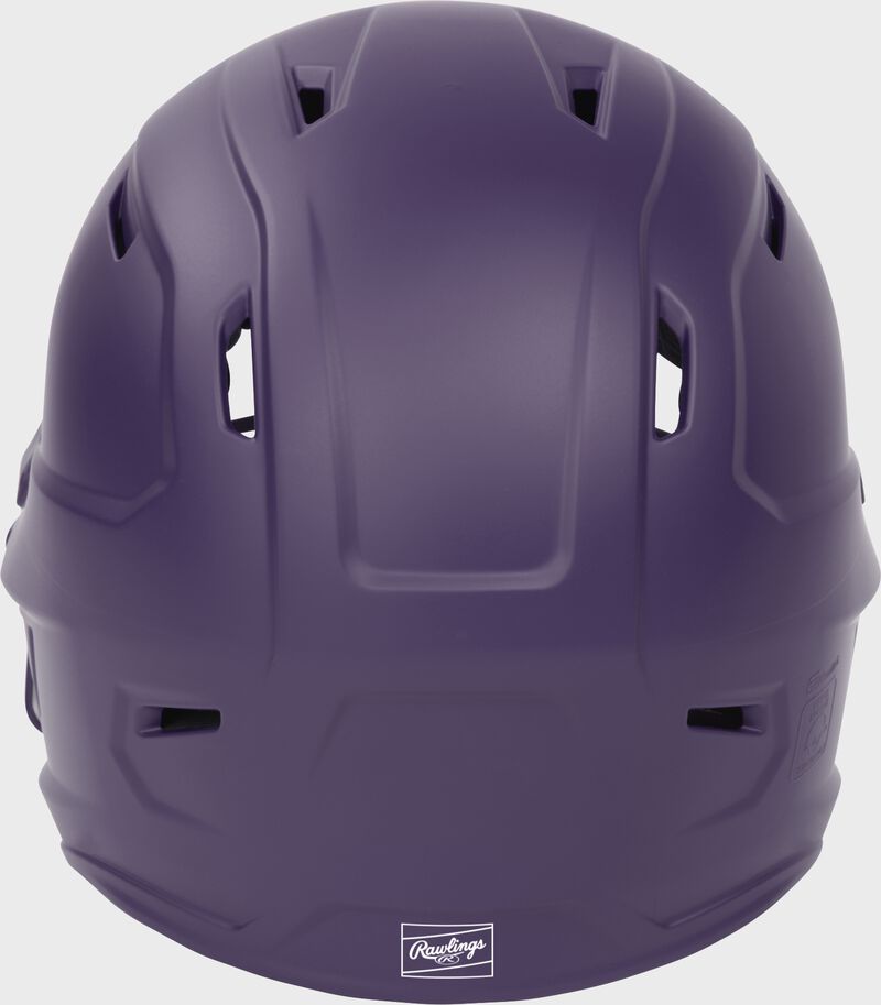 Rawlings Mach Hi-Viz Junior Matte Batting Helmet With Hi-Viz Face Guard - Purple