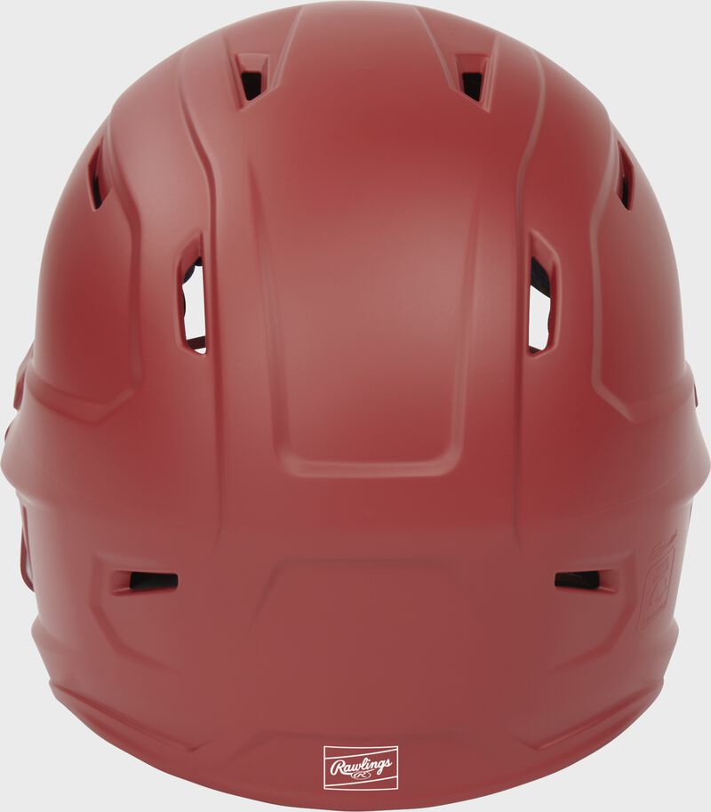 Rawlings Mach Hi-Viz Junior Matte Batting Helmet With Hi-Viz Face Guard - Scarlet