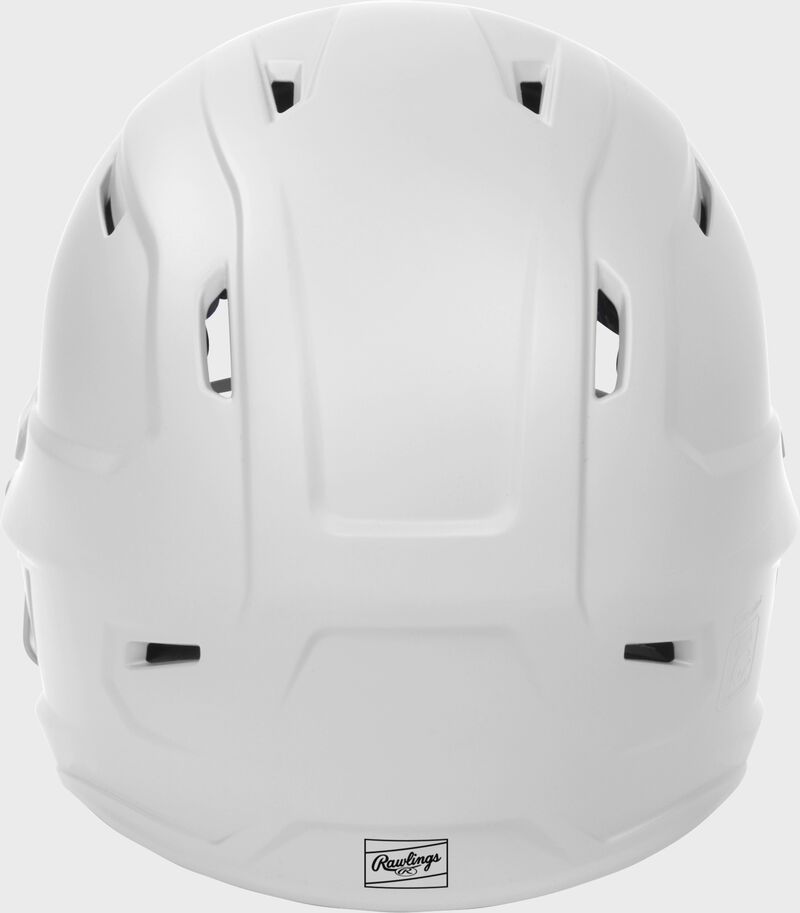 Rawlings Mach Hi-Viz Senior Matte Batting Helmet With Hi-Viz Face Guard - White
