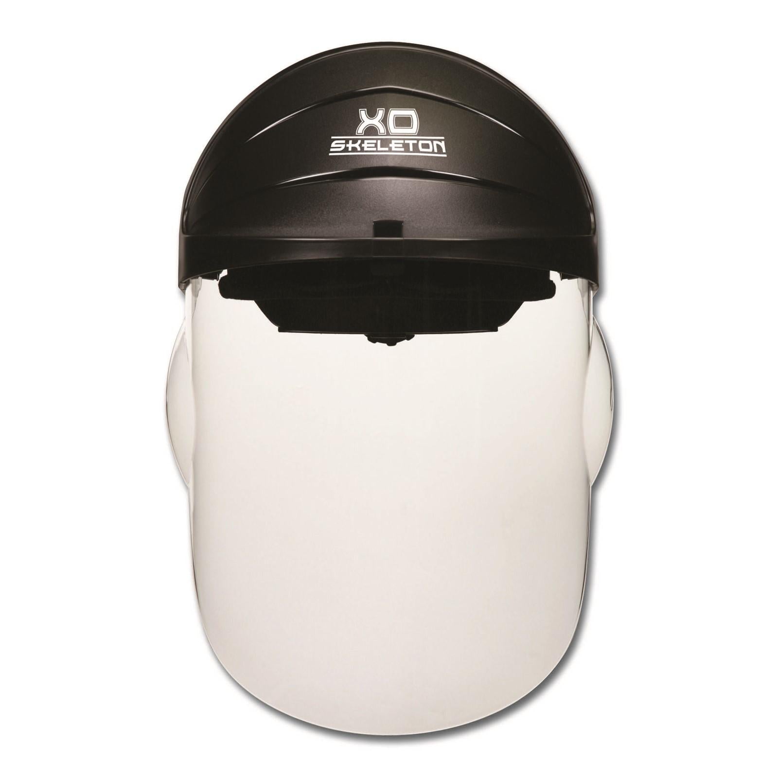 Face Shield, XO Skeleton Ratchet Headgear, Clear, Black, 12/CS