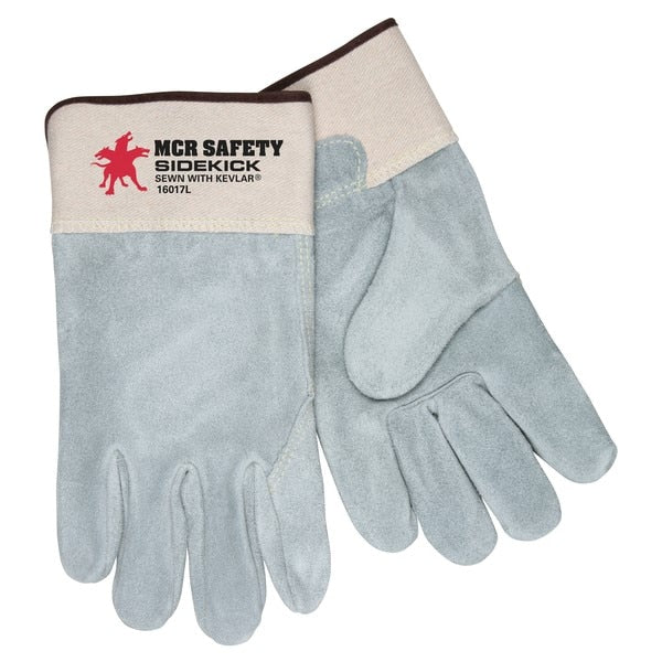 Leather Palm Gloves, SideKick, X-Large, Leather, White