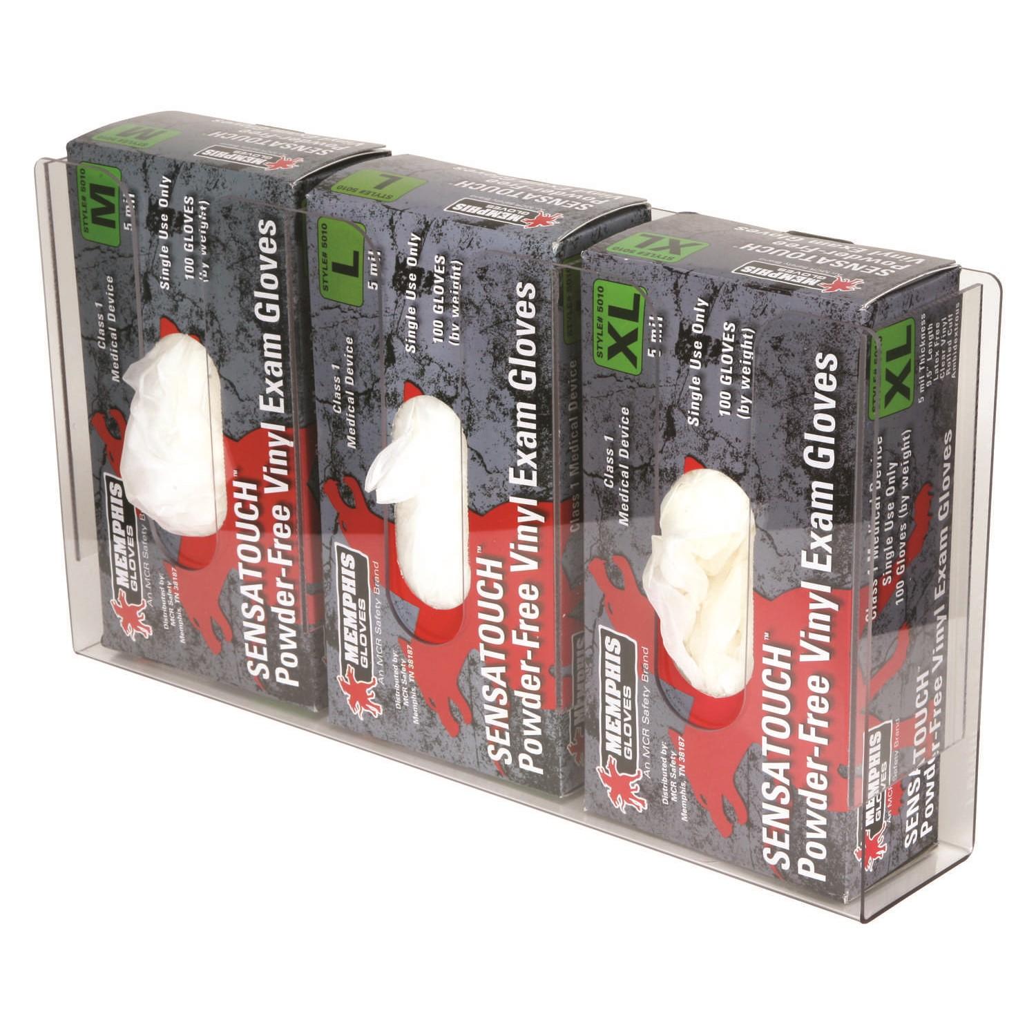 Acrylic Disposable Glove Dispenser, 3 Slot