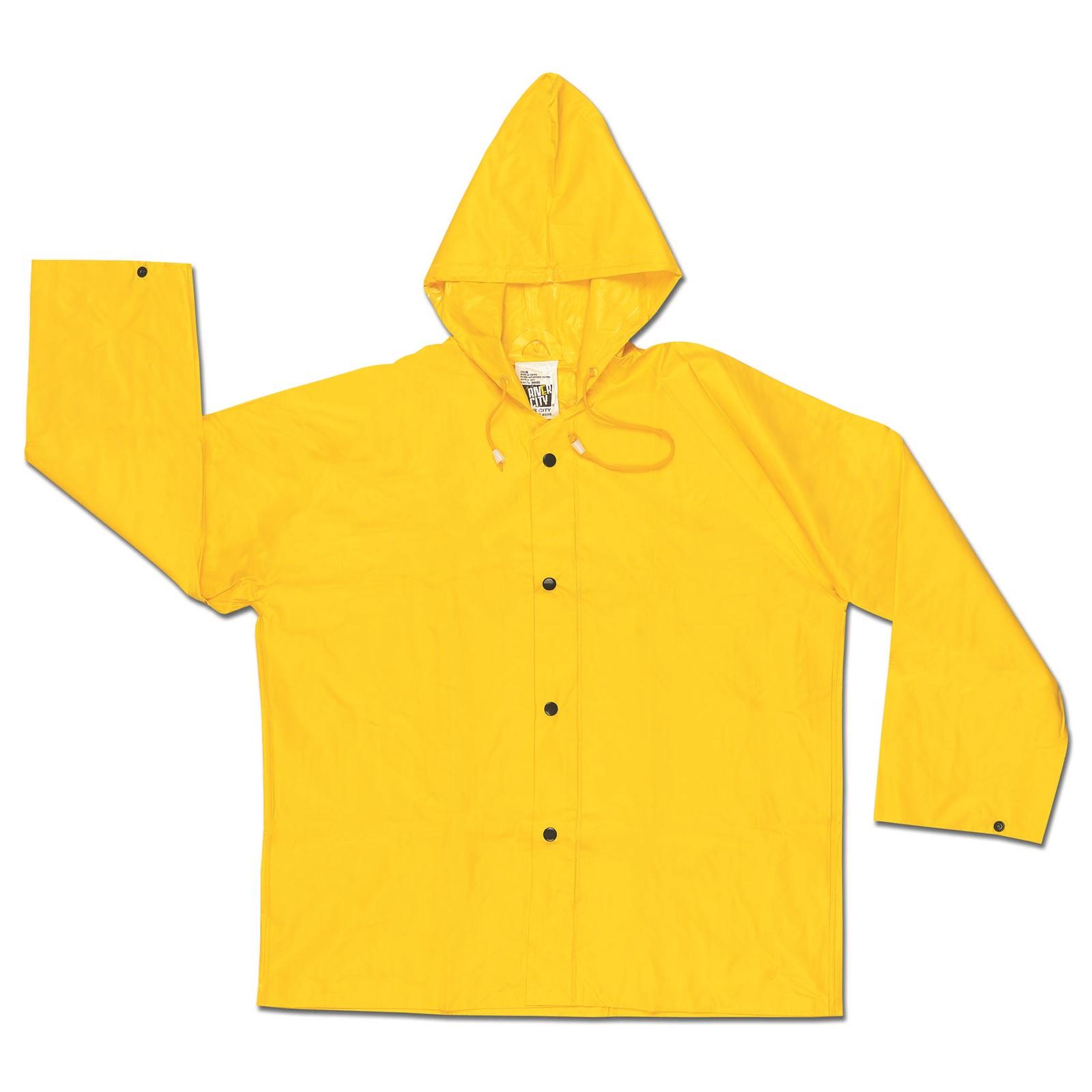 Wizard, .28mm, PVC/Nylon/PVC, Flame Ret, Jacket W/Att Hood, YELLOW