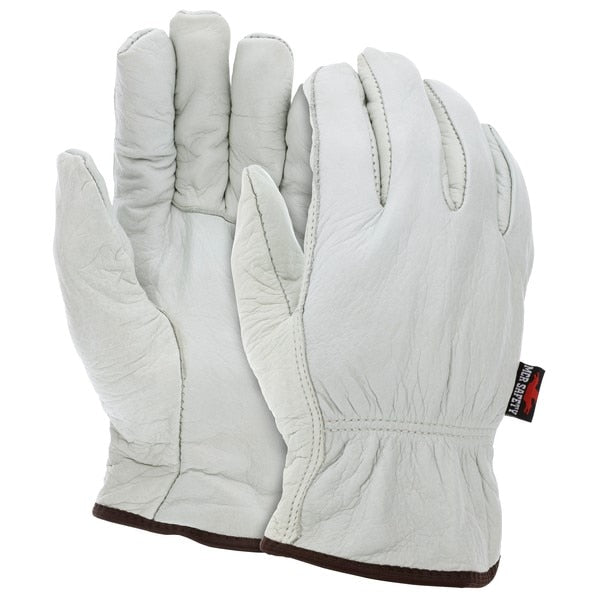 Drivers Gloves, Fleece Lined, Cowhide, X-Large, Leather