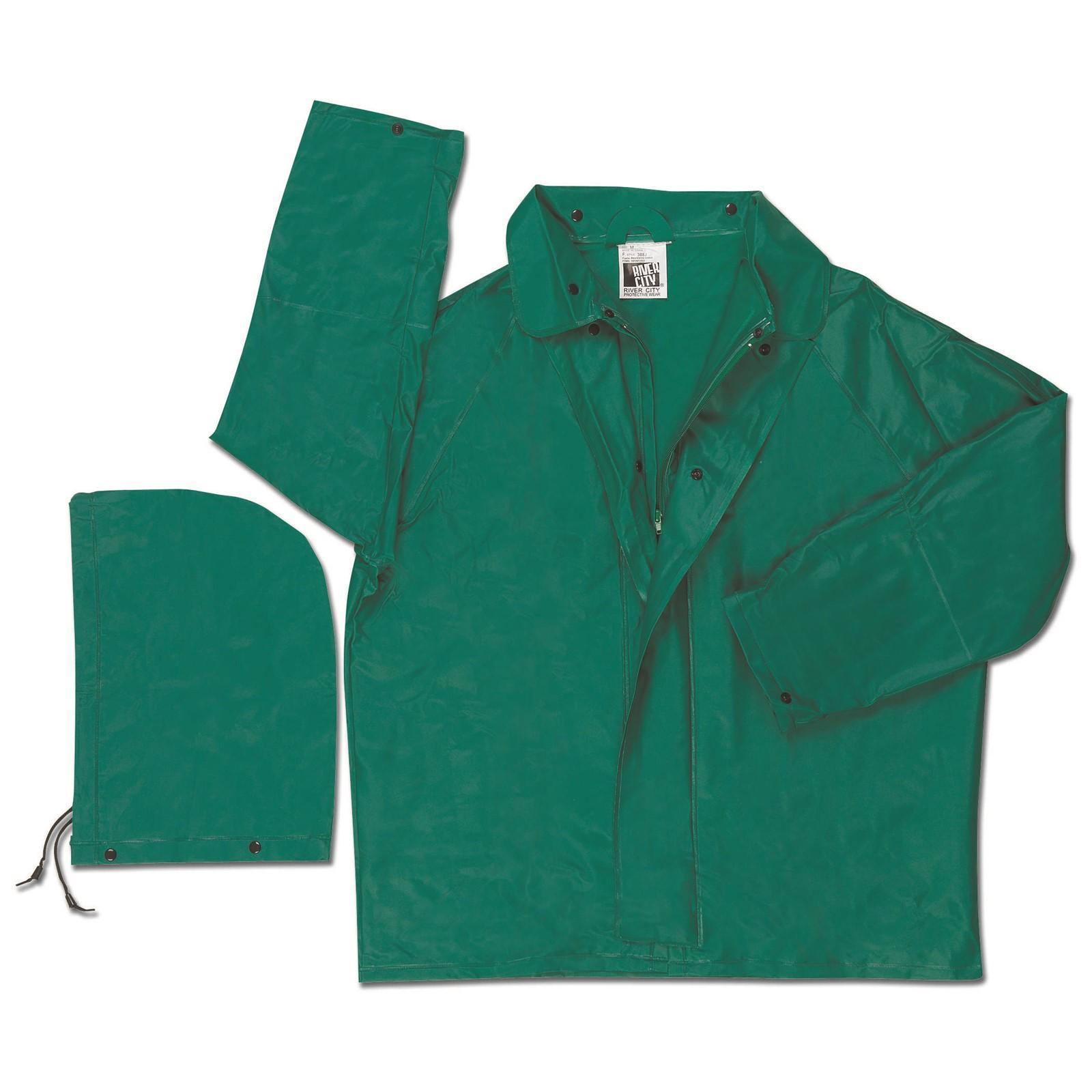 Dominator, .42mm, PVC/Nylon/PVC, Jacket, W/Detach Hood, GREEN
