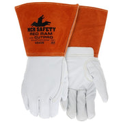 Welding Gloves, Red Ram, Large, Leather, White, Kevlar