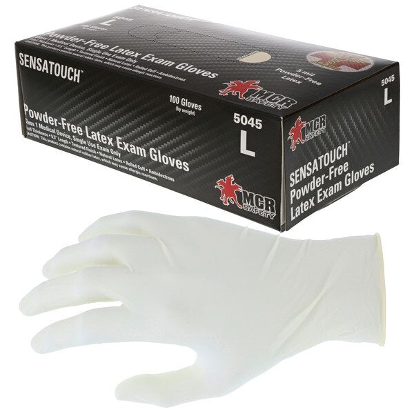 Disposable Gloves, SensaTouch, Medium, Latex, 6 Mil THK