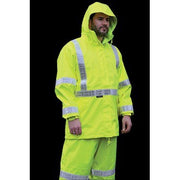 Class 3, Breathable Polyester/Polyurethane Jacket, 2" White Vinyl