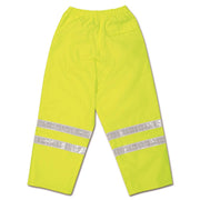 Class 3, Breathable Polyester/Polyurethane Waist Pants, 2" White Vinyl