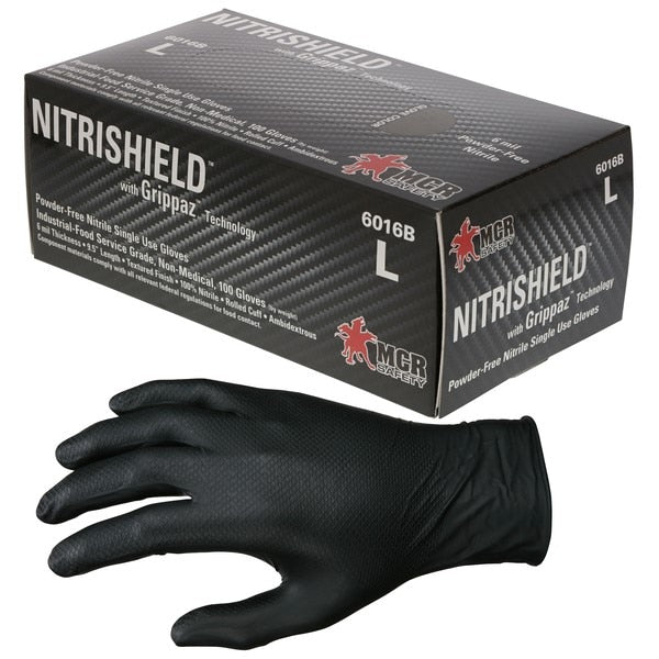 Disposable Gloves, NitriShield, X-Large, Nitrile, 6 Mil THK