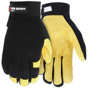 Mechanics Gloves, 2X-Large, Leather, Black