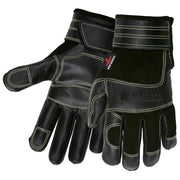 Mechanics Gloves, Medium, Leather, Black