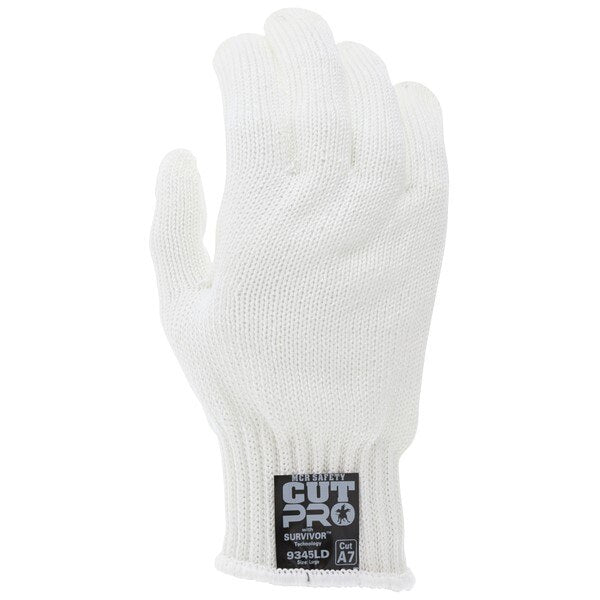 Cut Resistant Gloves, Spectra, Medium, White, 7 ga THK