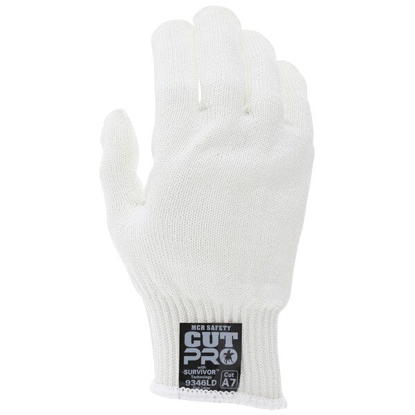 Cut Resistant Gloves, Spectra, Small, White, 7 ga THK
