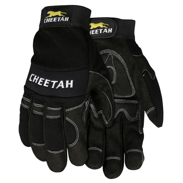 Mechanics Gloves, Large, Synthetic, Black
