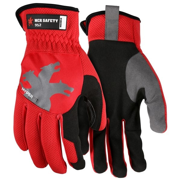 Mechanics Gloves, Medium, Synthetic, Black