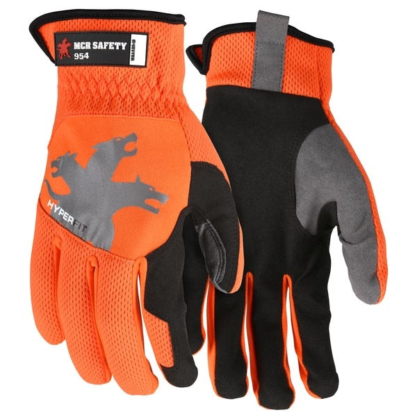 Mechanics Gloves, Medium, Synthetic, Black