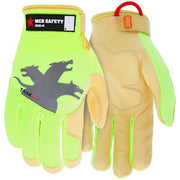 Mechanics Gloves, X-Large, Leather, Gold