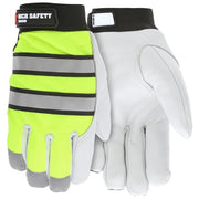 Mechanics Gloves, X-Large, Leather, White