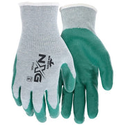 Gloves, Flex Tuff, Medium, Cotton Polyester Blend, Green