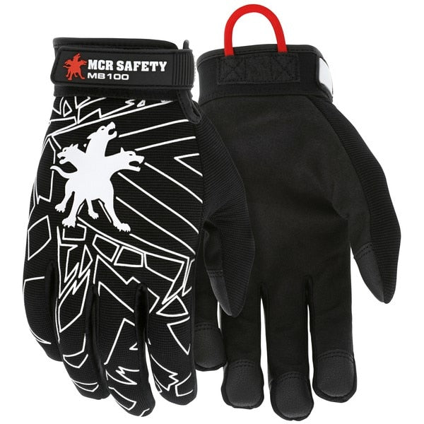 Mechanics Gloves, X-Large, Synthetic, Black