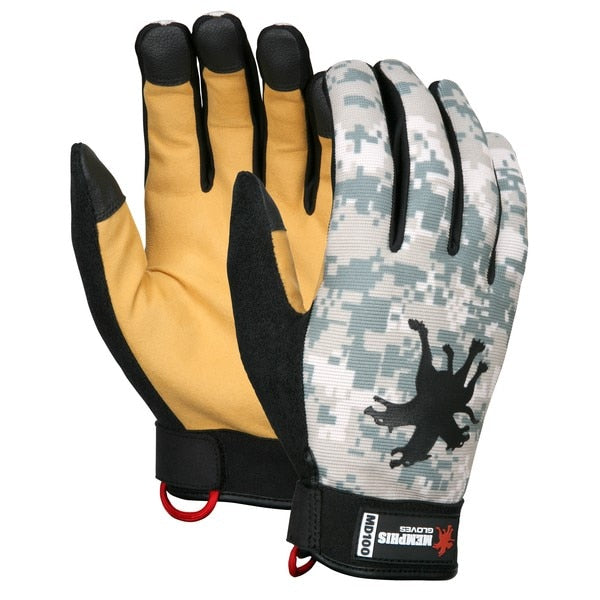 Mechanics Gloves, Large, Synthetic, Gold