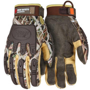 Mechanics Gloves, ForceFlex, Medium, Synthetic, Brown