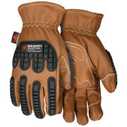 Cut Resistant Gloves, Mustang, Leather, X-Large, Chocolate