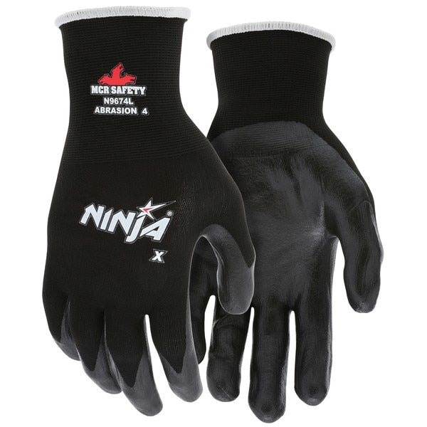 Gloves, Ninja, Medium, Nylon, Black, Knit Wrist Cuff