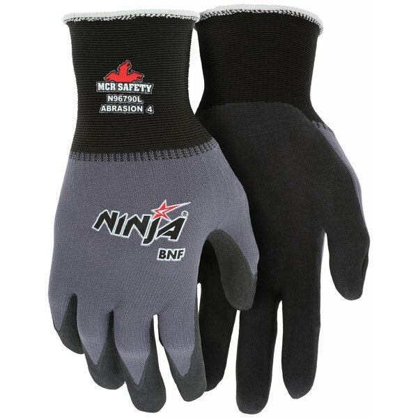 Gloves, Ninja, Small, Nylon, Black, Knit Wrist Cuff