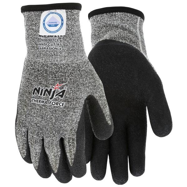 Cut Resistant Gloves, Ninja, Dyneema/Acrylic, Medium, Black
