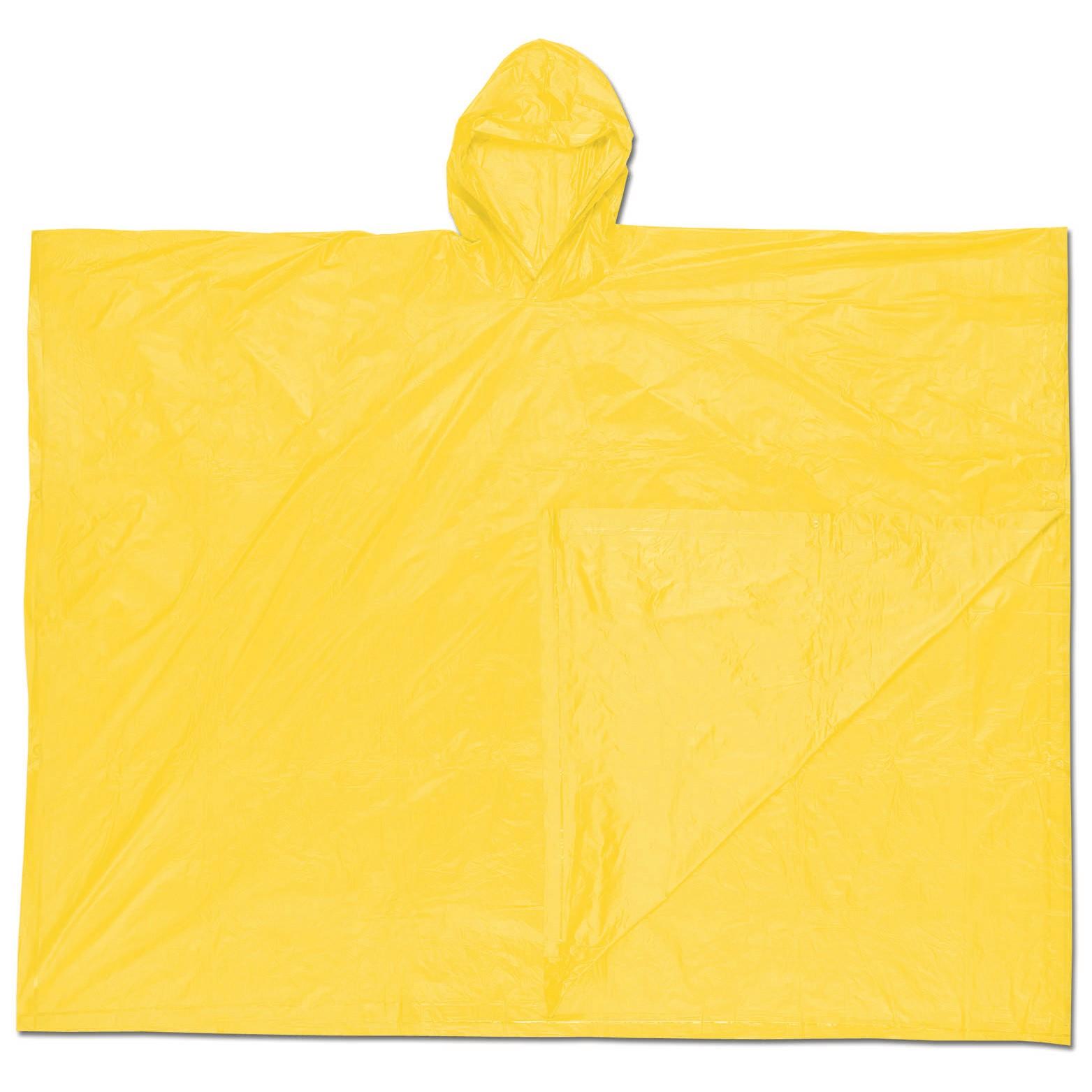 Schooner, .10mm, PVC Disposable Poncho, Single Ply, Yellow