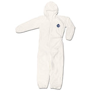 Tyvek Coverall, zipper front, elastic sleeves/ankles, att hood
